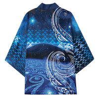 New Zealand Matariki Kimono Taniko Aramoana With Koru Galaxy Sky Night - Polynesian Pride