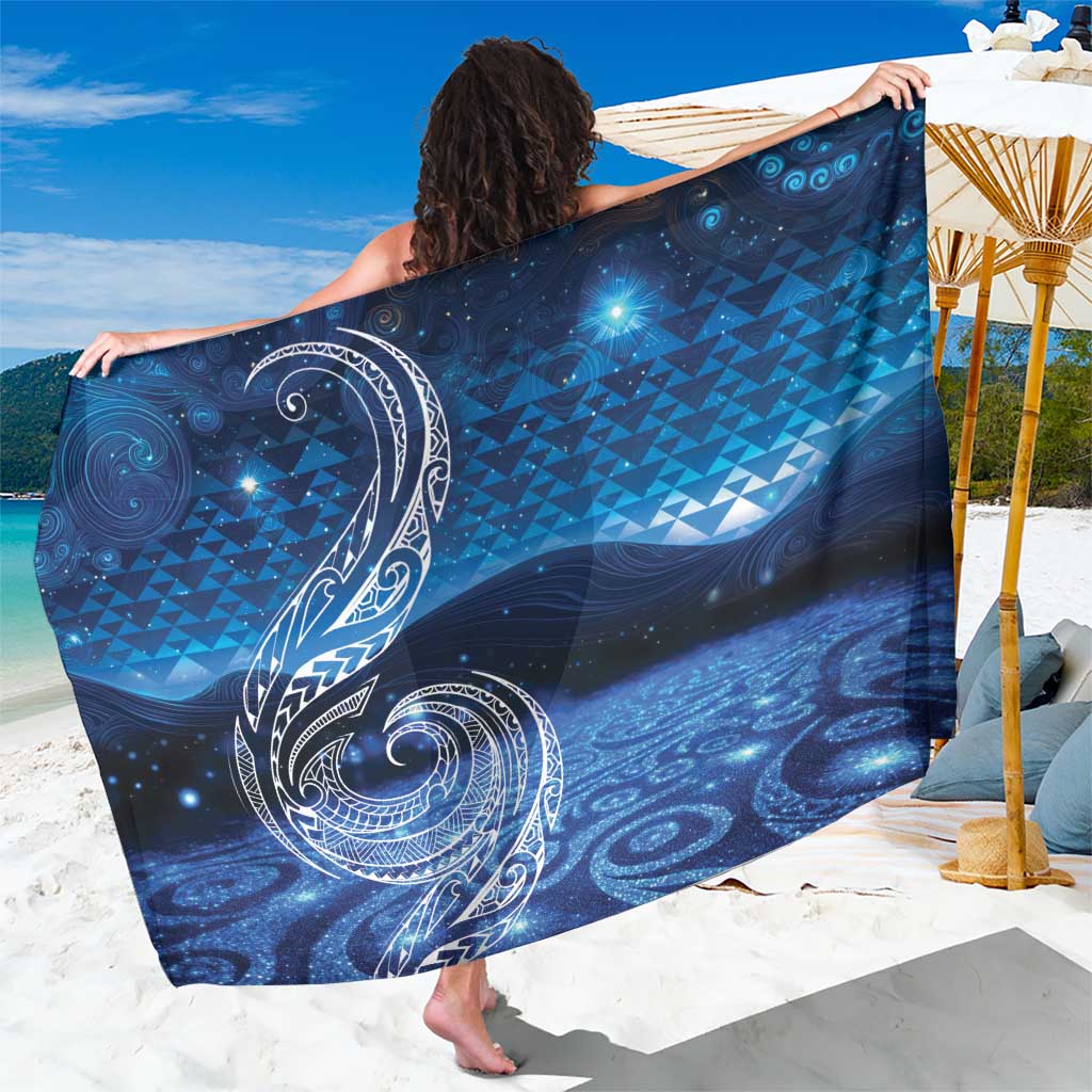 New Zealand Matariki Sarong Taniko Aramoana With Koru Galaxy Sky Night LT9 One Size 44 x 66 inches Galaxy - Polynesian Pride