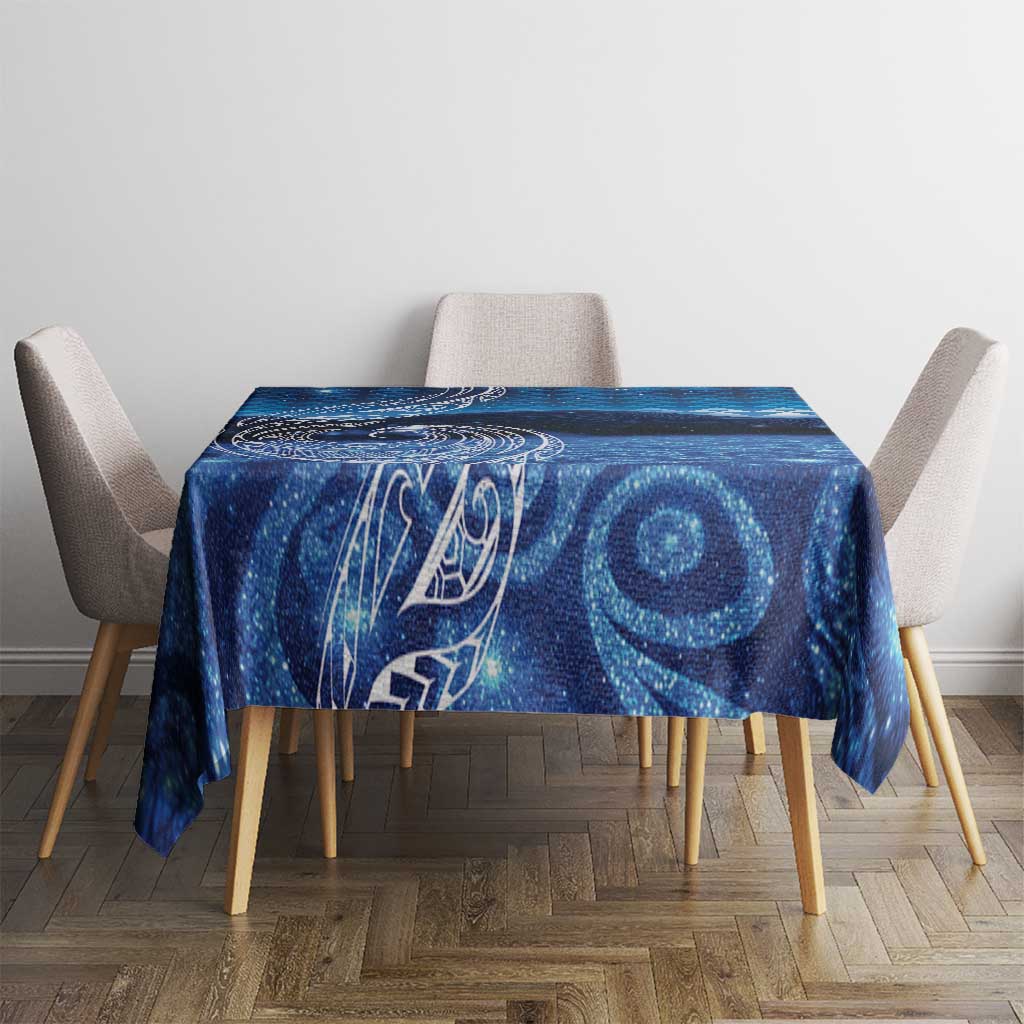 New Zealand Matariki Tablecloth Taniko Aramoana With Koru Galaxy Sky Night