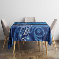 New Zealand Matariki Tablecloth Taniko Aramoana With Koru Galaxy Sky Night