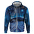 New Zealand Matariki Zip Hoodie Taniko Aramoana With Koru Galaxy Sky Night
