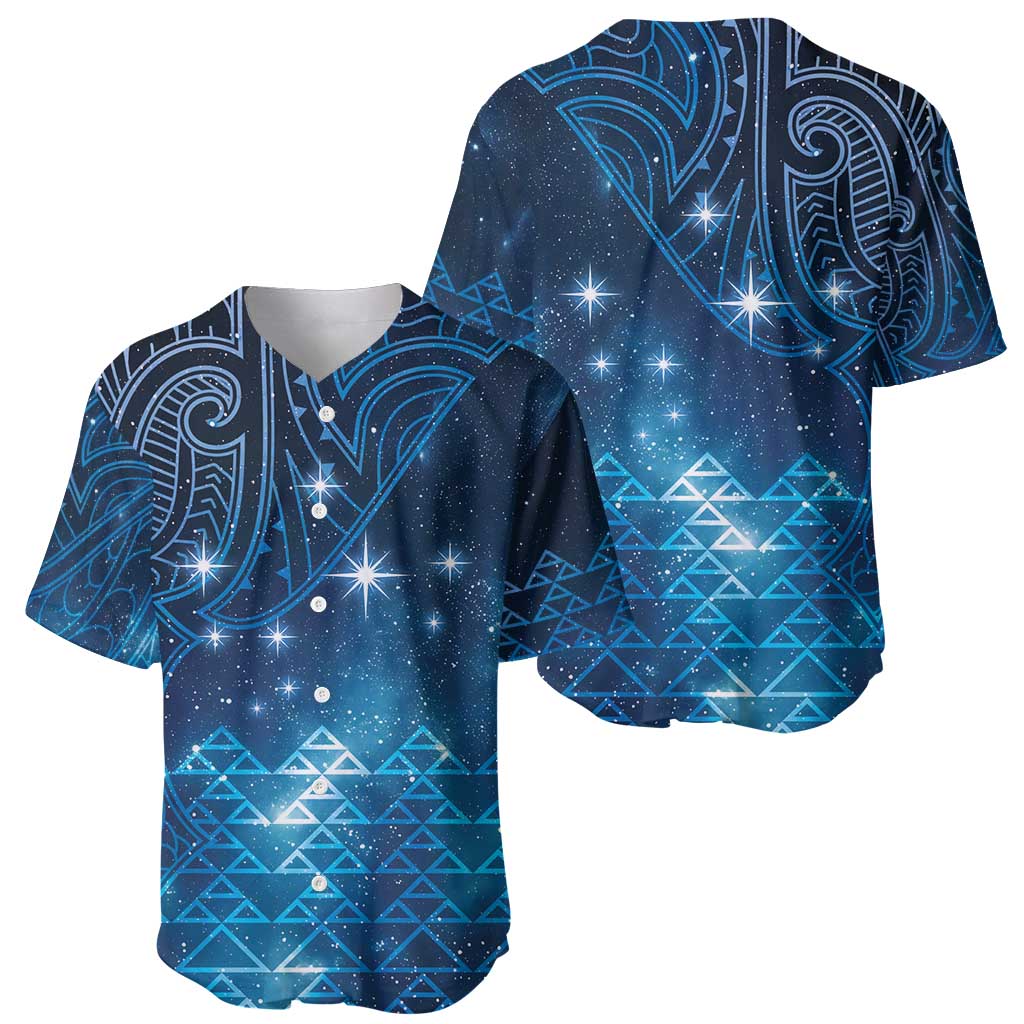 New Zealand Matariki Baseball Jersey Taniko Aramoana With Maori Galaxy Sky Night