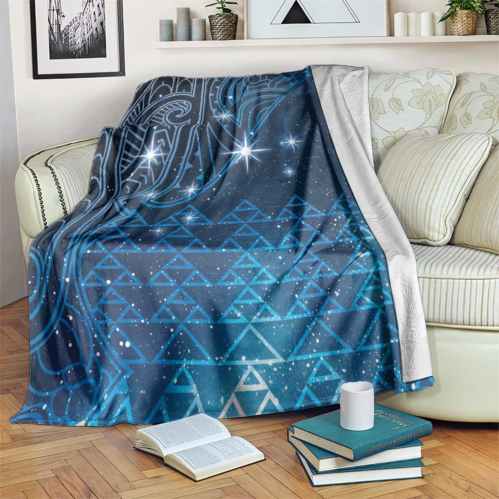 New Zealand Matariki Blanket Taniko Aramoana With Maori Galaxy Sky Night LT9 Galaxy - Polynesian Pride
