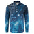 New Zealand Matariki Button Sweatshirt Taniko Aramoana With Maori Galaxy Sky Night