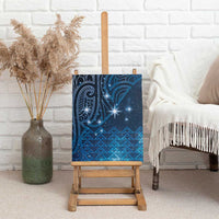 New Zealand Matariki Canvas Wall Art Taniko Aramoana With Maori Galaxy Sky Night LT9 - Polynesian Pride