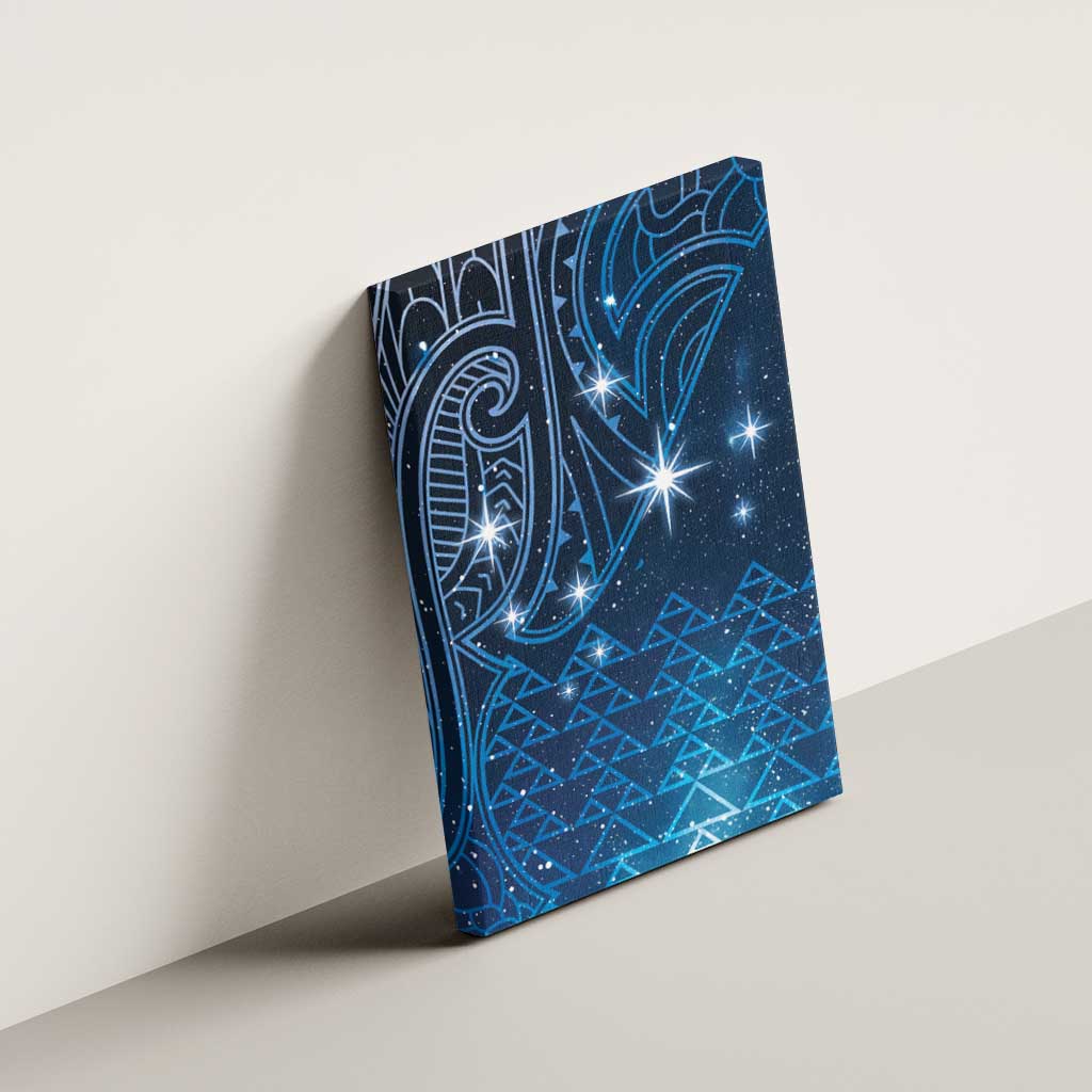 New Zealand Matariki Canvas Wall Art Taniko Aramoana With Maori Galaxy Sky Night LT9 - Polynesian Pride