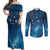New Zealand Matariki Couples Matching Off Shoulder Maxi Dress and Long Sleeve Button Shirt Taniko Aramoana With Maori Galaxy Sky Night