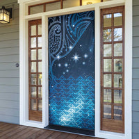 New Zealand Matariki Door Cover Taniko Aramoana With Maori Galaxy Sky Night - Polynesian Pride