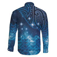 New Zealand Matariki Family Matching Long Sleeve Bodycon Dress and Hawaiian Shirt Taniko Aramoana With Maori Galaxy Sky Night
