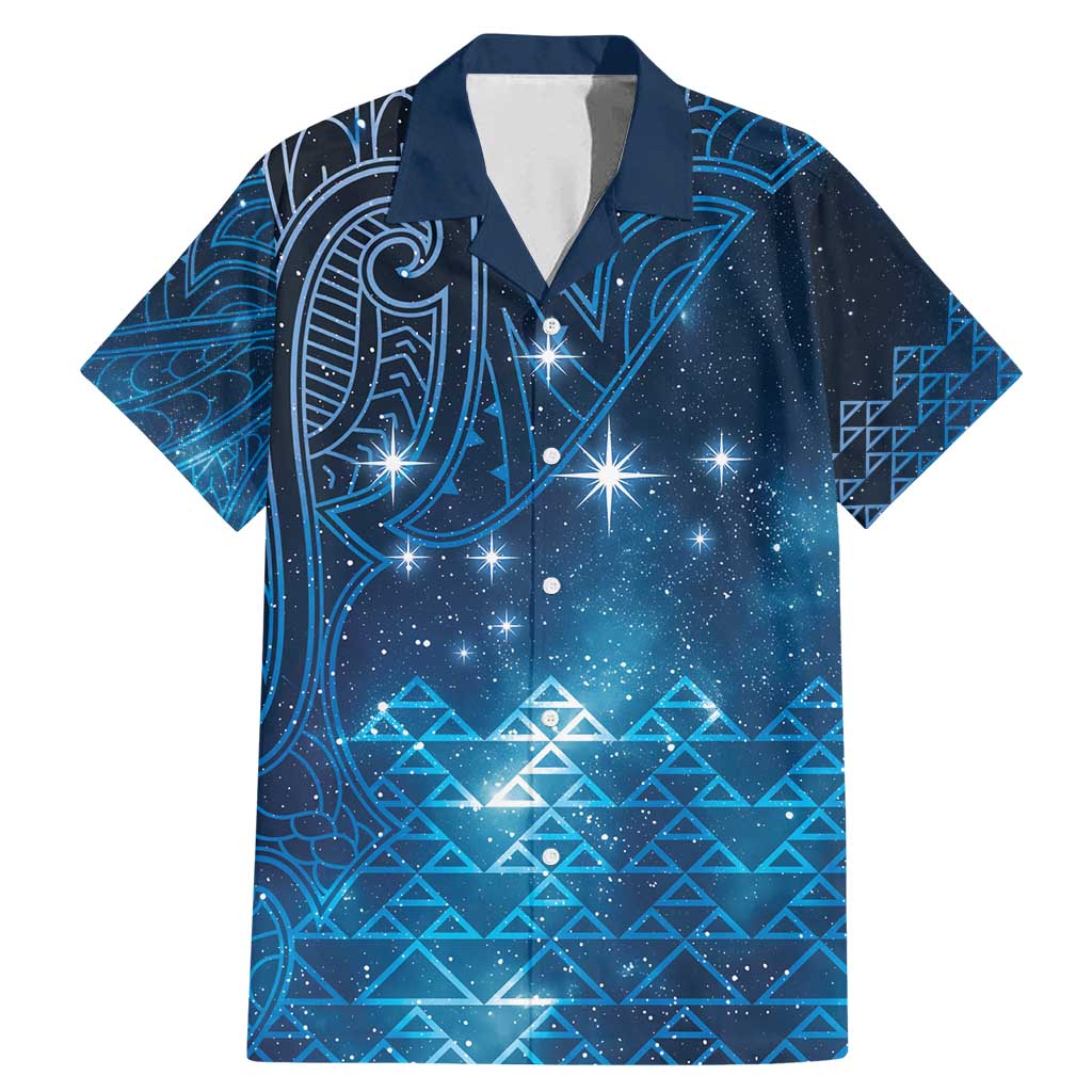 New Zealand Matariki Family Matching Mermaid Dress and Hawaiian Shirt Taniko Aramoana With Maori Galaxy Sky Night