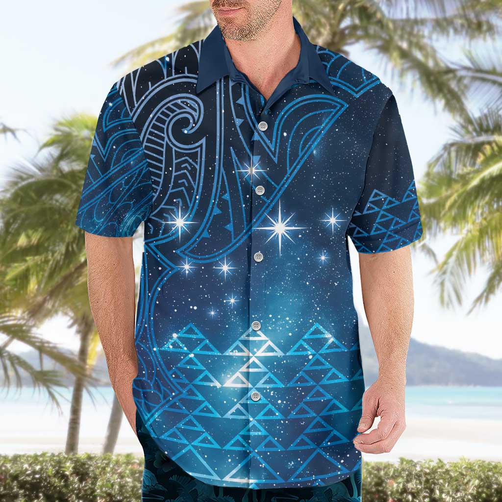 New Zealand Matariki Hawaiian Shirt Taniko Aramoana With Maori Galaxy Sky Night