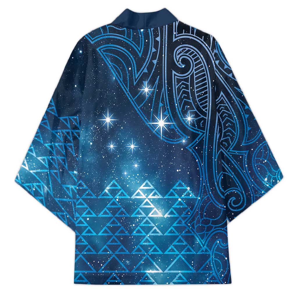 New Zealand Matariki Kimono Taniko Aramoana With Maori Galaxy Sky Night - Polynesian Pride