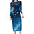New Zealand Matariki Long Sleeve Bodycon Dress Taniko Aramoana With Maori Galaxy Sky Night