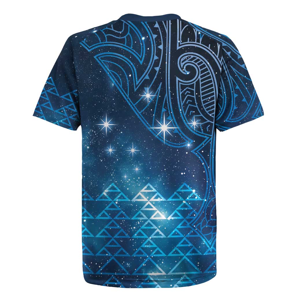 New Zealand Matariki Rugby Jersey Taniko Aramoana With Maori Galaxy Sky Night