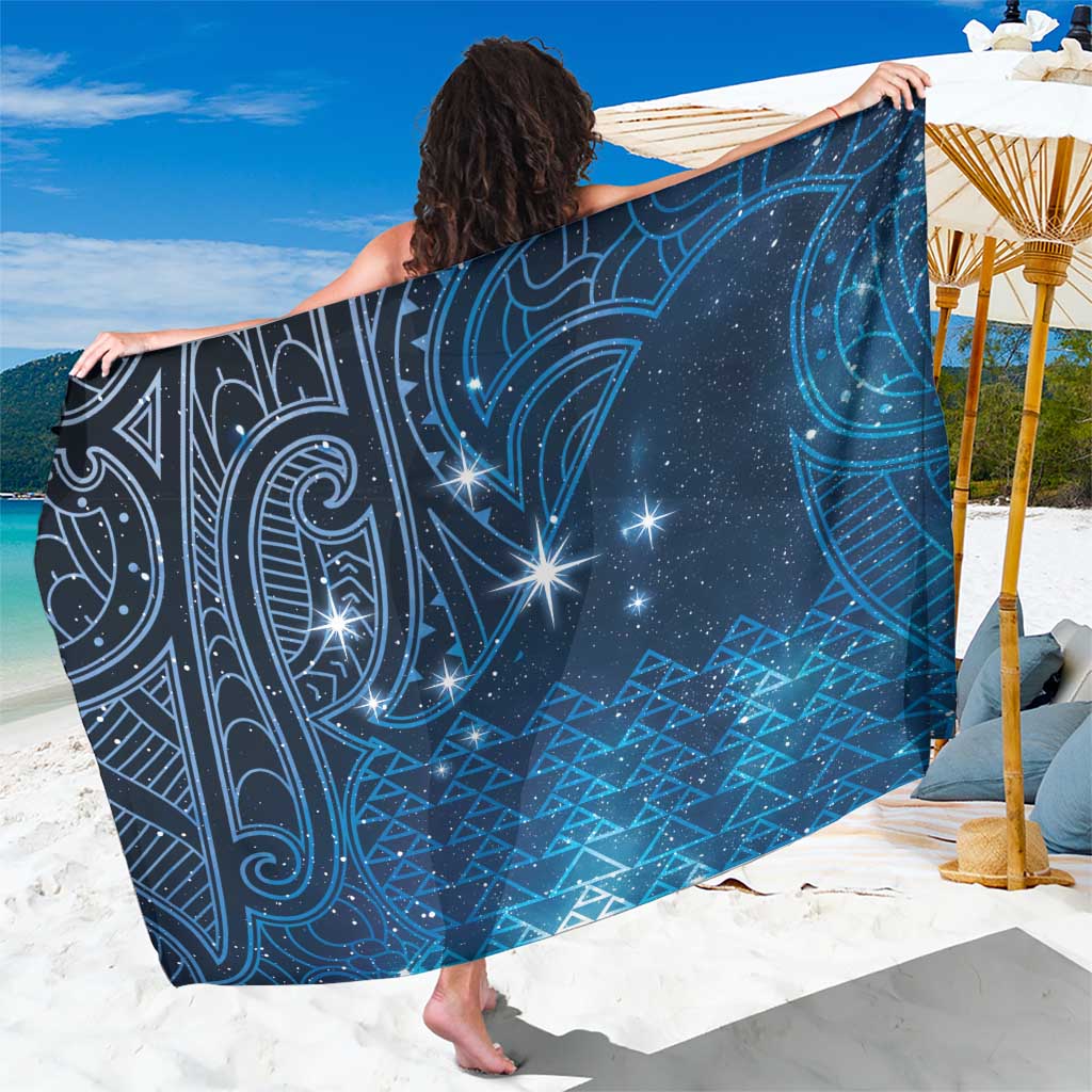 New Zealand Matariki Sarong Taniko Aramoana With Maori Galaxy Sky Night LT9 One Size 44 x 66 inches Galaxy - Polynesian Pride