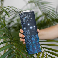 New Zealand Matariki Skinny Tumbler Taniko Aramoana With Maori Galaxy Sky Night