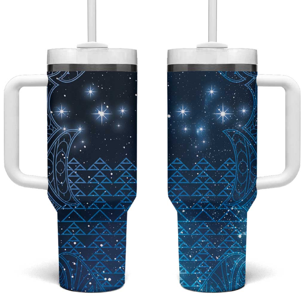 New Zealand Matariki Tumbler With Handle Taniko Aramoana With Maori Galaxy Sky Night