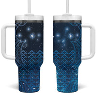 New Zealand Matariki Tumbler With Handle Taniko Aramoana With Maori Galaxy Sky Night