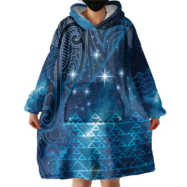 New Zealand Matariki Wearable Blanket Hoodie Taniko Aramoana With Maori ...