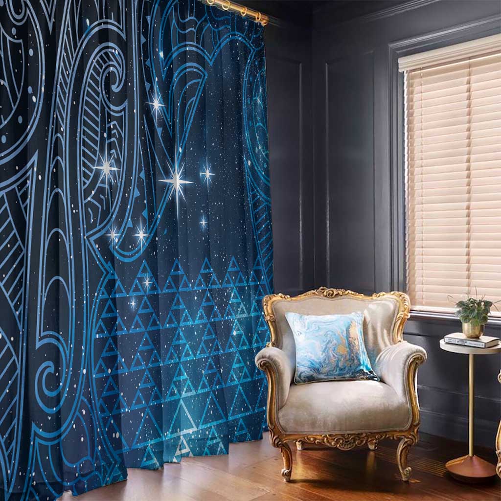 New Zealand Matariki Window Curtain Taniko Aramoana With Maori Galaxy Sky Night