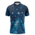 New Zealand Matariki Zipper Polo Shirt Taniko Aramoana With Maori Galaxy Sky Night - Polynesian Pride