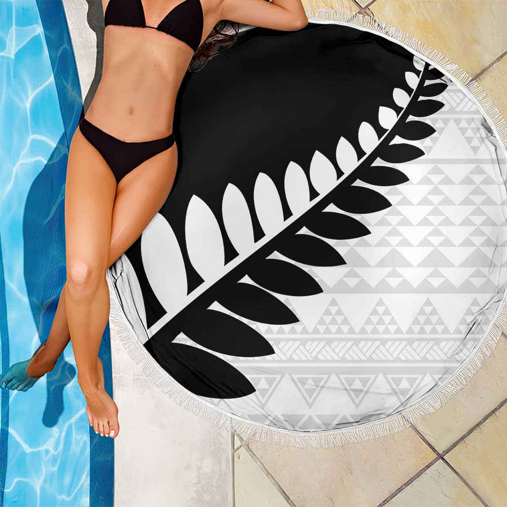 New Zealand Silver Fern Niho Taniwha Beach Blanket
