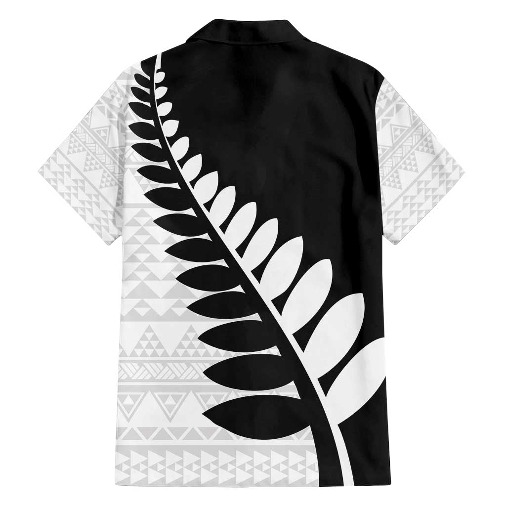 New Zealand Silver Fern Niho Taniwha Family Matching Long Sleeve Bodycon Dress and Hawaiian Shirt LT9 - Polynesian Pride