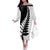 New Zealand Silver Fern Niho Taniwha Family Matching Off The Shoulder Long Sleeve Dress and Hawaiian Shirt