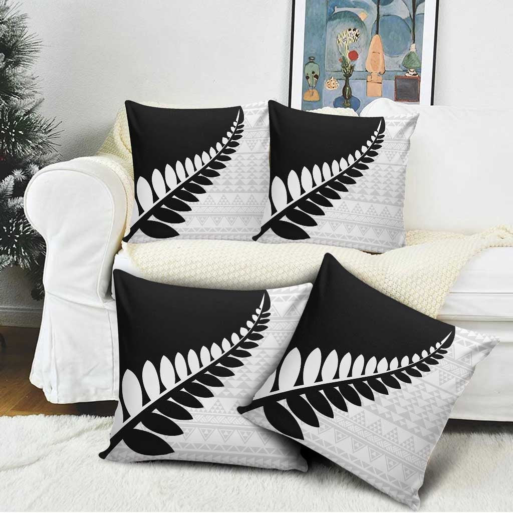 New Zealand Silver Fern Niho Taniwha Pillow Cover - Polynesian Pride