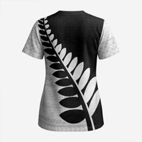 New Zealand Silver Fern Niho Taniwha Scrub Top - Polynesian Pride