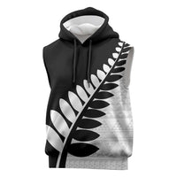 New Zealand Silver Fern Niho Taniwha Sleeveless Hoodie - Polynesian Pride