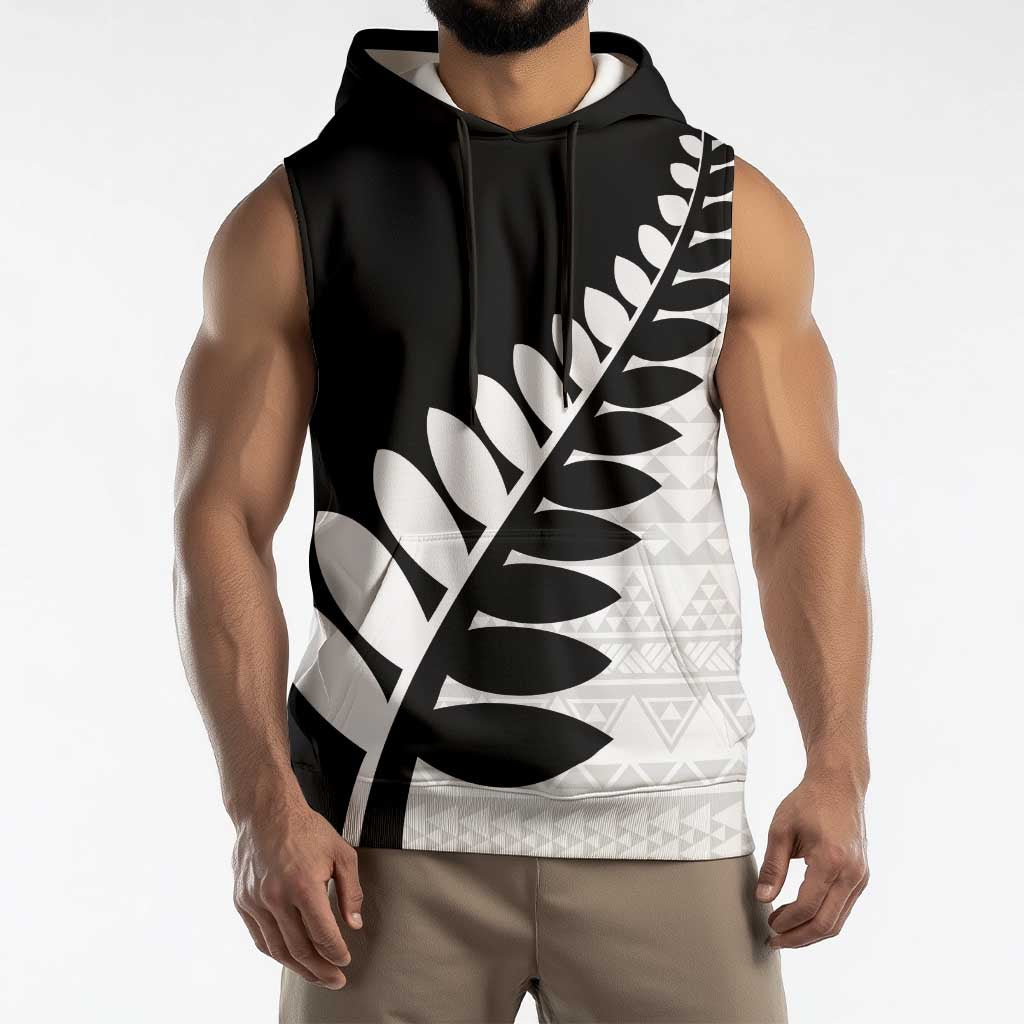 New Zealand Silver Fern Niho Taniwha Sleeveless Hoodie - Polynesian Pride