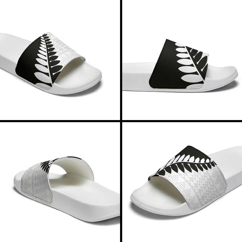 New Zealand Silver Fern Niho Taniwha Slide Sandals - Polynesian Pride
