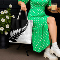 New Zealand Silver Fern Niho Taniwha Tote Bag - Polynesian Pride