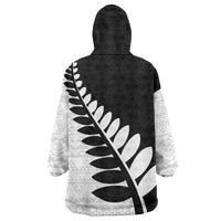 New Zealand Silver Fern Niho Taniwha Wearable Blanket Hoodie
