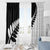 New Zealand Silver Fern Niho Taniwha Window Curtain