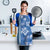 Blue Hibiscus Turle Apron Hawaiian Style Tribal Tapa Pattern - Polynesian Pride