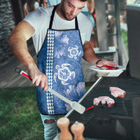 Blue Hibiscus Turle Apron Hawaiian Style Tribal Tapa Pattern - Polynesian Pride