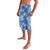 Blue Hibiscus Turle Lavalava Hawaiian Style Tribal Tapa Pattern