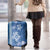 Blue Hibiscus Turle Luggage Cover Hawaiian Style Tribal Tapa Pattern