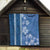 Blue Hibiscus Turle Quilt Hawaiian Style Tribal Tapa Pattern