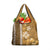 Gold Hibiscus Turle Grocery Bag Hawaiian Style Tribal Tapa Pattern