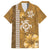 Gold Hibiscus Turle Hawaiian Shirt Hawaiian Style Tribal Tapa Pattern