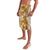 Gold Hibiscus Turle Lavalava Hawaiian Style Tribal Tapa Pattern