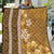 Gold Hibiscus Turle Quilt Hawaiian Style Tribal Tapa Pattern