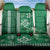 Green Hibiscus Turle Back Car Seat Cover Hawaiian Style Tribal Tapa Pattern