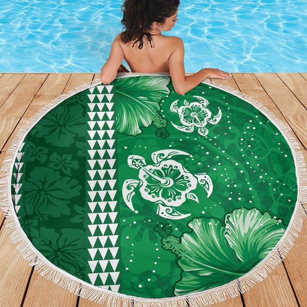 Sea Turtle Red Hibiscus Hawaiian Pattern Print Hooded Blanket