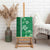 Green Hibiscus Turle Canvas Wall Art Hawaiian Style Tribal Tapa Pattern