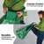 Green Hibiscus Turle Grocery Bag Hawaiian Style Tribal Tapa Pattern