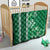 Green Hibiscus Turle Quilt Hawaiian Style Tribal Tapa Pattern